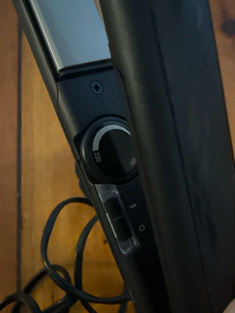 Black Hair Straightener Flat Iron - Sleek Black Finish